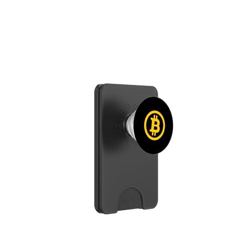 Bitcoin BTC Crypto Digital Moneda Logo Bolsillo PopSockets PopWallet para MagSafe