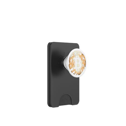 Bitcoin Logo Historia Edad de Piedra PopSockets PopWallet para MagSafe