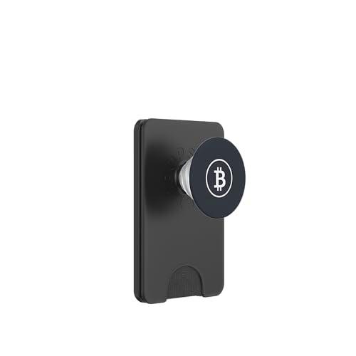 Diseño simple de criptomonedas Bitcoin PopSockets PopWallet para MagSafe