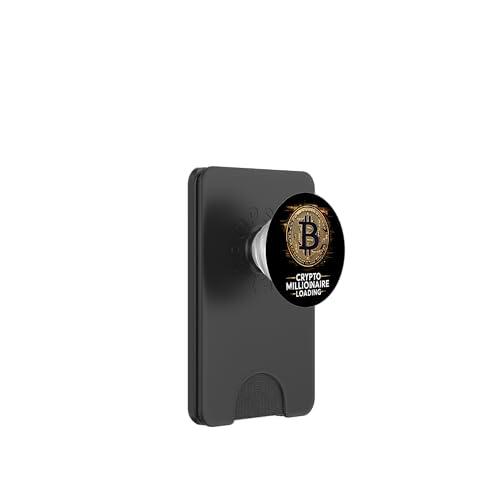 Bitcoin BTC Crypto Millonario Cargando HODL PopSockets PopWallet para MagSafe