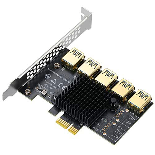 BEYIMEI PCIe 1 a 5 PCI Express Splitter Riser Tarjeta