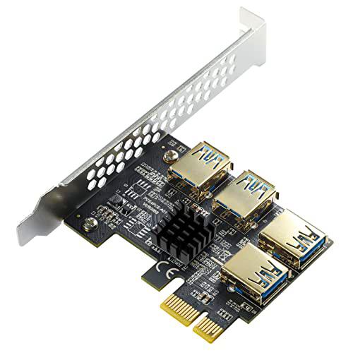 MZHOU PCIe 1 a 4 PCI-Express - Tarjeta Vertical de expansión PCIE 1X a 16X