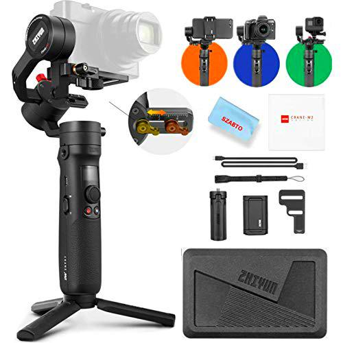 Zhiyun Crane-M2 (Crane M Upgraded) Estabilizador Gimbal de 3 Ejes Compatible con Camera Smartphone iPhone Android