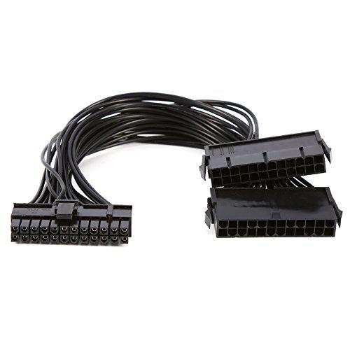 Estink 24Pin Minería Dual PSU Adaptador ATX Fuente de Alimentación Cable Conector