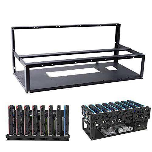 Mining Rig Frame, Rig Mineria Rack de Plataforma de Bitcoin al Aire Libre de Acero Hasta 8