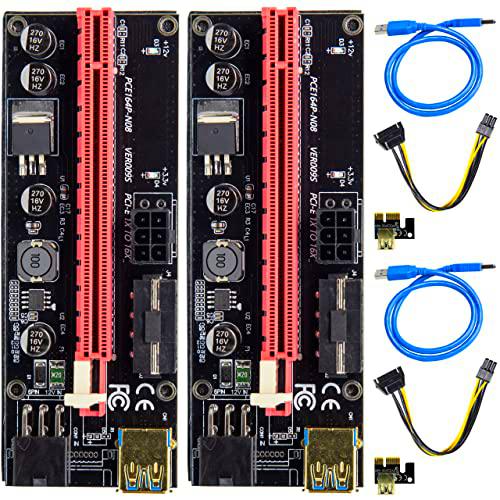 BCABLE | Riser Pcie 009S Card | PCI-E 1X a 16X de Adaptador Grafica