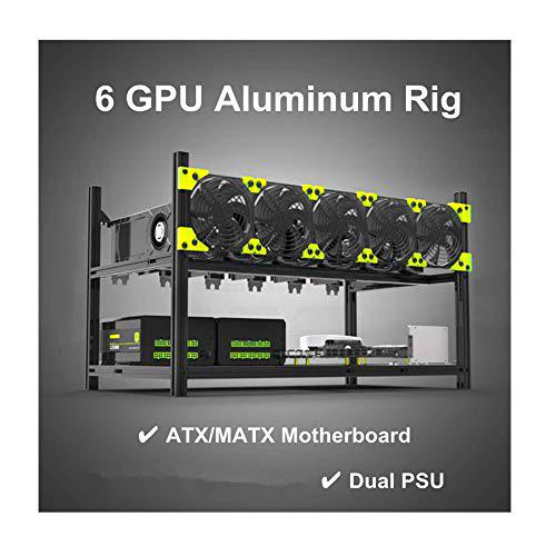 RXFSP 6/8 GPU Rig Ethereum Veddha - Tarjeta gráfica en aluminio apilable