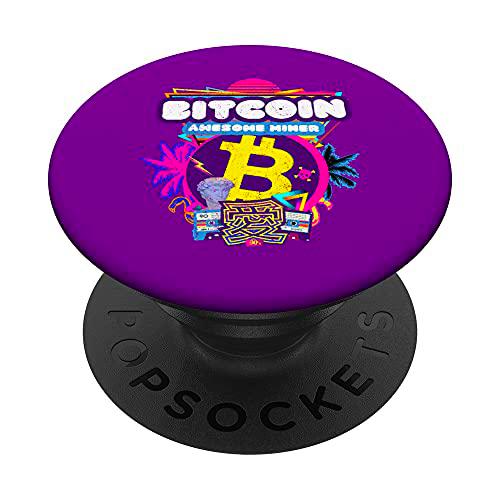 Bitcoin impresionante minero criptomoneda criptomoneda minería dinero PopSockets PopGrip Intercambiable