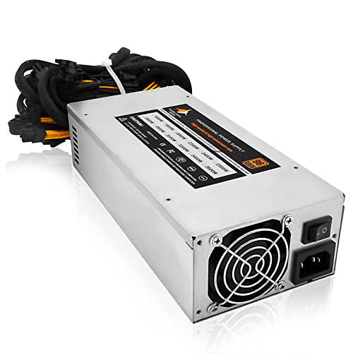 AXOTEN Fuente de alimentación mining de 2500 W, PSU con ventilador de refrigeración