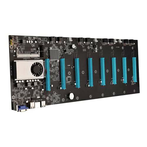 zalati BTC-S37 máquina de minería Placa Base CPU Set 8 Ranura para Tarjeta de vídeo DDR3 Memoria VGA Interfaz Cable Adaptador Placa Ahorro de energía