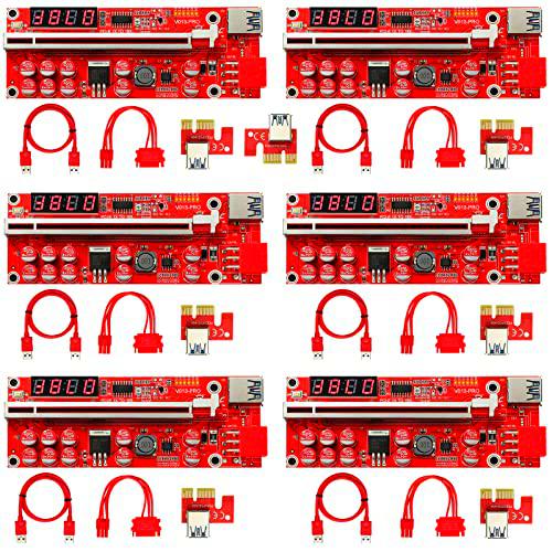 BEYIMEI PCIE Riser 1x a 16x GPU Riser Board, V013-PRO Tarjeta de Expansión