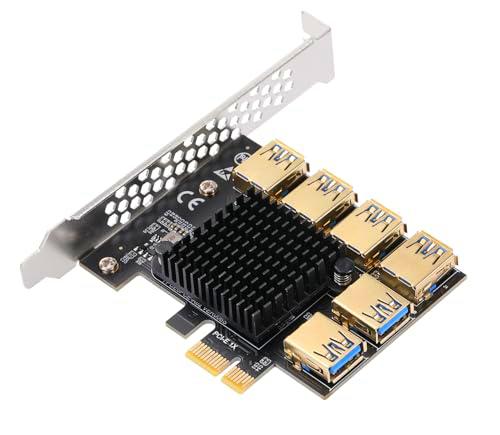 YABOANG Tarjeta elevadora PCIe 1 a 6 PCI Express 16X