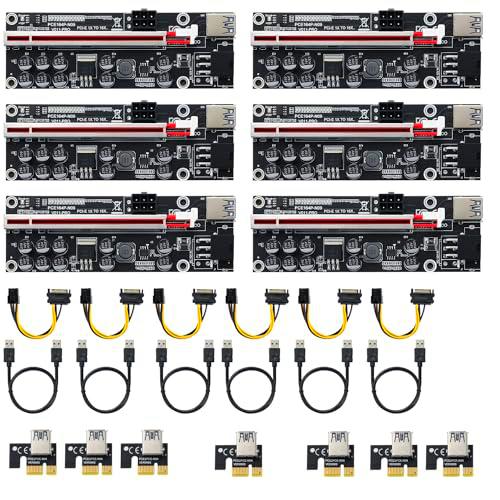 YABOANG VER009S PCIE Riser Tarjeta elevadora GPU 1X a 16X