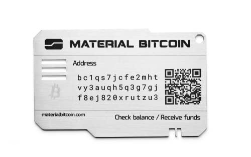 MATERIAL BITCOIN - Placa Estándar Inglés - Monedero Bitcoin físico