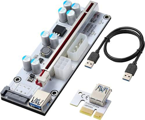 YABOANG VER010-X PCIE Riser Tarjeta de extensión gráfica 1X a 16X